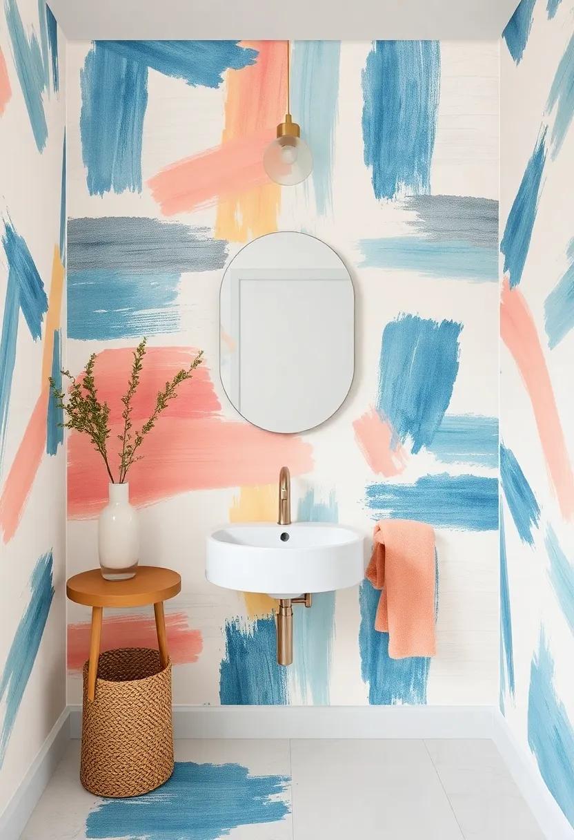 Artistic Brushstroke Designs: Wallpaper with ​painterly ⁤brushstroke patterns can make a bold ‌statement,showcasing creativity and individuality in the ⁣space