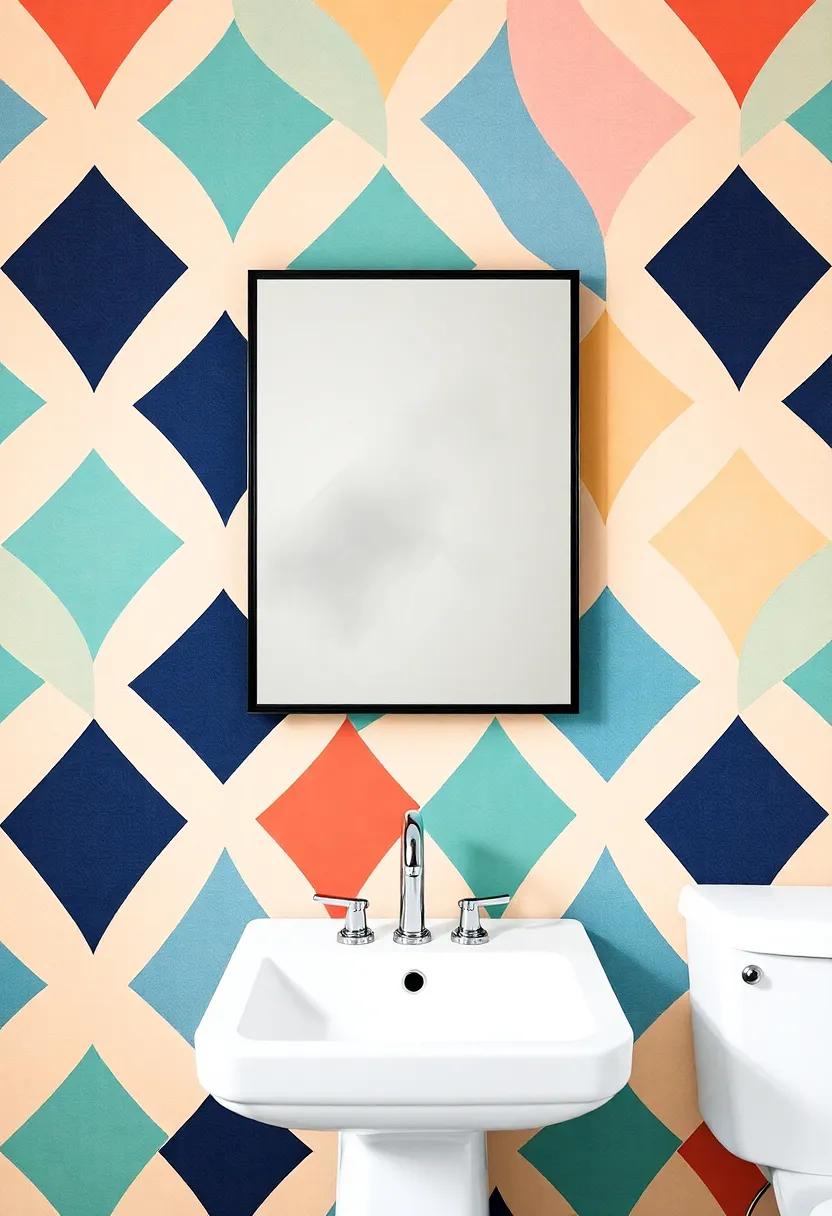 Go Bold with Geometric⁣ Shapes:⁤ Use striking geometric wallpaper to add a modern ⁤twist, combining sharp ⁤angles and⁢ colorful hues to ⁣create a dynamic visual effect