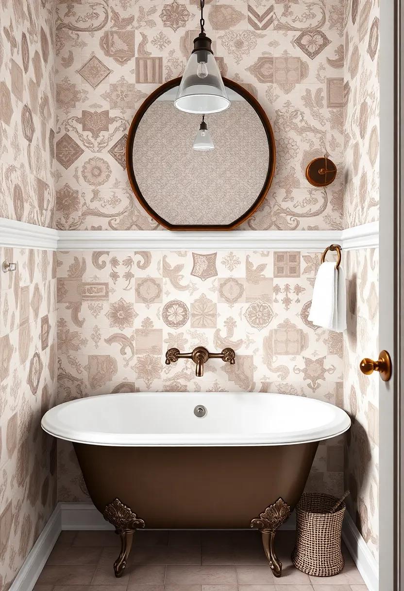 Classic Charm⁢ with Vintage Tiles: ‍Opt for wallpaper resembling​ vintage ⁣tiles to evoke a sense of old-world elegance while maintaining ‌a clean and fresh atmosphere