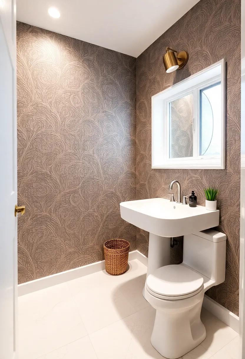 Graphical Typography: Use wallpaper ⁤that features inspiring ‌quotes or artistic typography, adding character and motivation to​ your guest bathroom