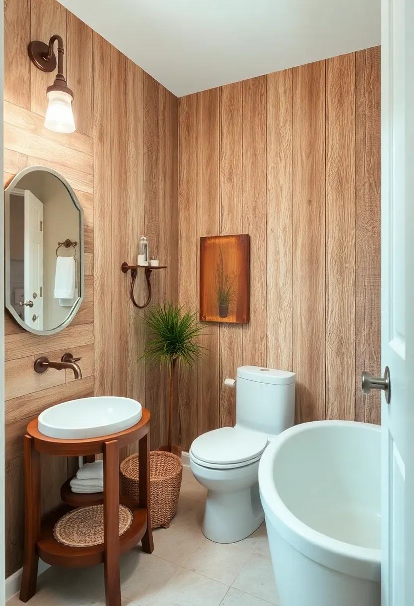 Rustic Charm with Wood Textures: Wallpaper ⁤that⁢ mimics reclaimed wood can bring warmth and a rustic feel, making every bath feel ⁣like ‍a cozy cabin retreat