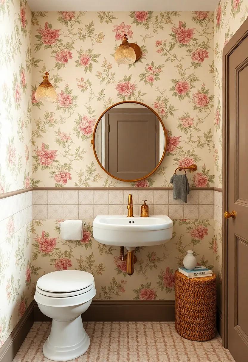 Vintage Floral Chintz: Recreate a classic feel with traditional​ floral chintz⁣ wallpaper that exudes charm​ and ​warmth, perfect for farmhouse-style spaces
