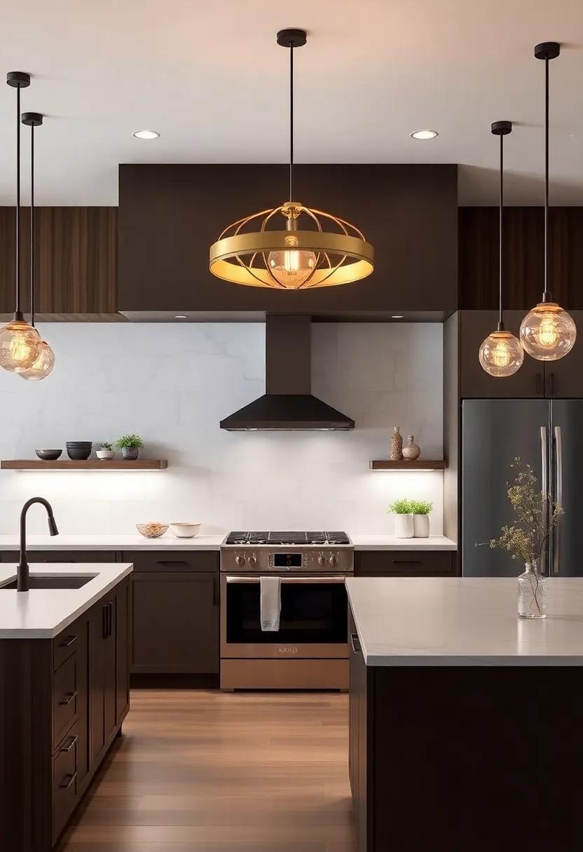 Varaluz’s‌ Emblem Pendant:⁣ A bold choice ‍for modern ⁣kitchens, this pendant features an eye-catching design ⁣with warm tones that enhance the overall⁣ aesthetic of the space