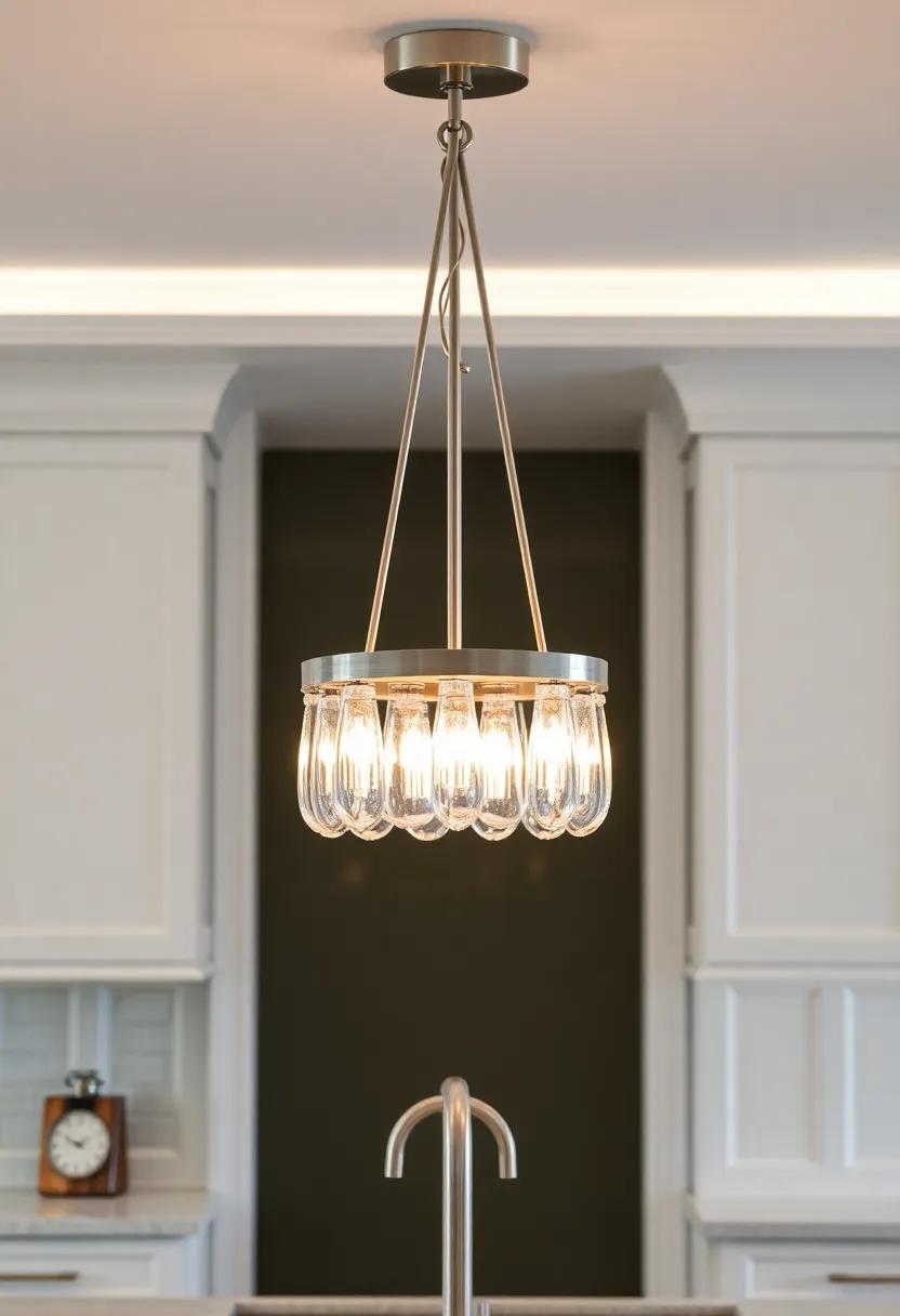 Visual Comfort⁤ & ​Co. ⁤Mabel⁤ Chandelier: ⁣An alluring combination of clear‌ glass and polished metal, ⁣this ⁤chandelier⁢ provides a ⁢refined touch‌ while illuminating‌ your kitchen⁢ in‍ style