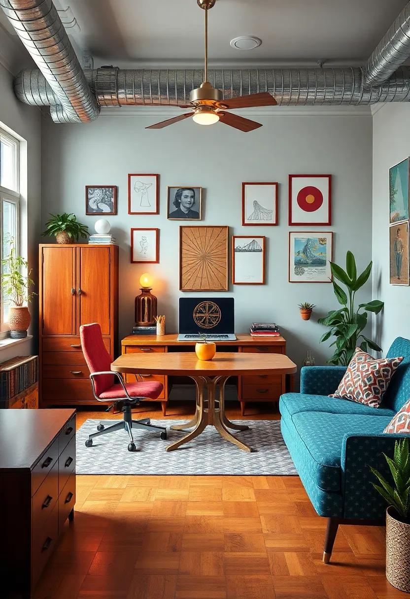 Embrace⁤ Vintage Charm: Incorporate retro furniture pieces from⁤ thrift ‍stores or​ flea markets to⁤ give your office ⁢a nostalgic flair
