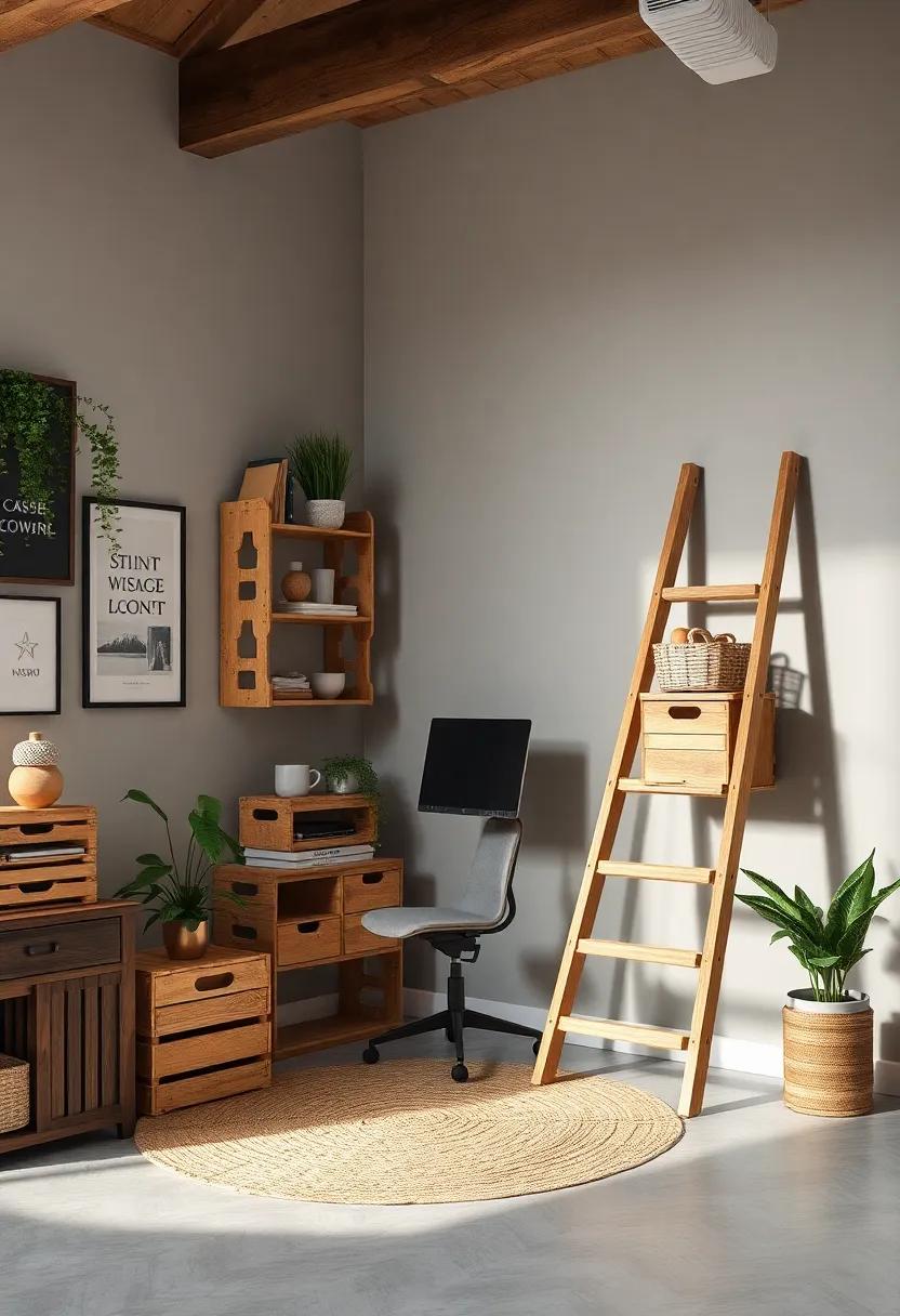 Repurpose Unusual Items: Transform‌ everyday‍ objects like‌ crates or ladders into functional⁤ decor or storage solutions, adding ​a unique⁣ touch