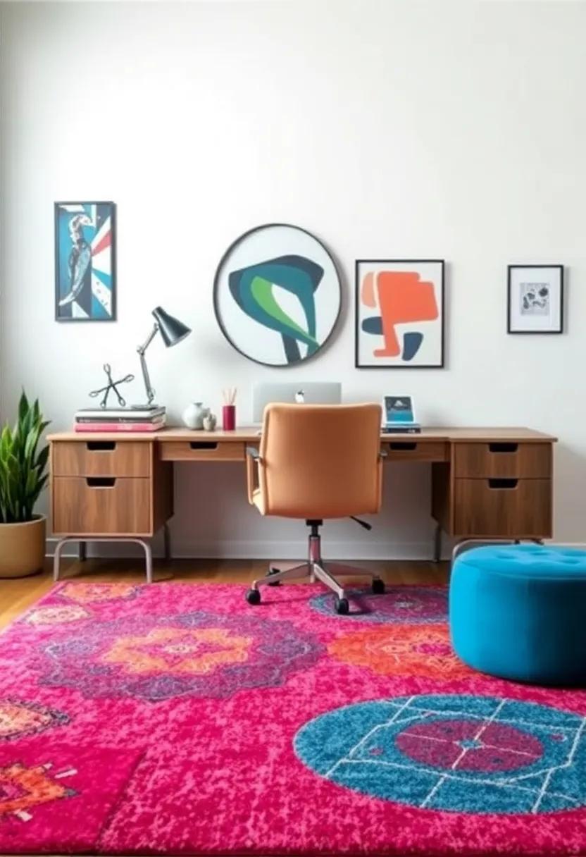 Use a Colorful ​Rug: ‌Ground your space⁣ with a‍ vibrant area ⁢rug that ties ‍together⁤ your eclectic theme while providing comfort