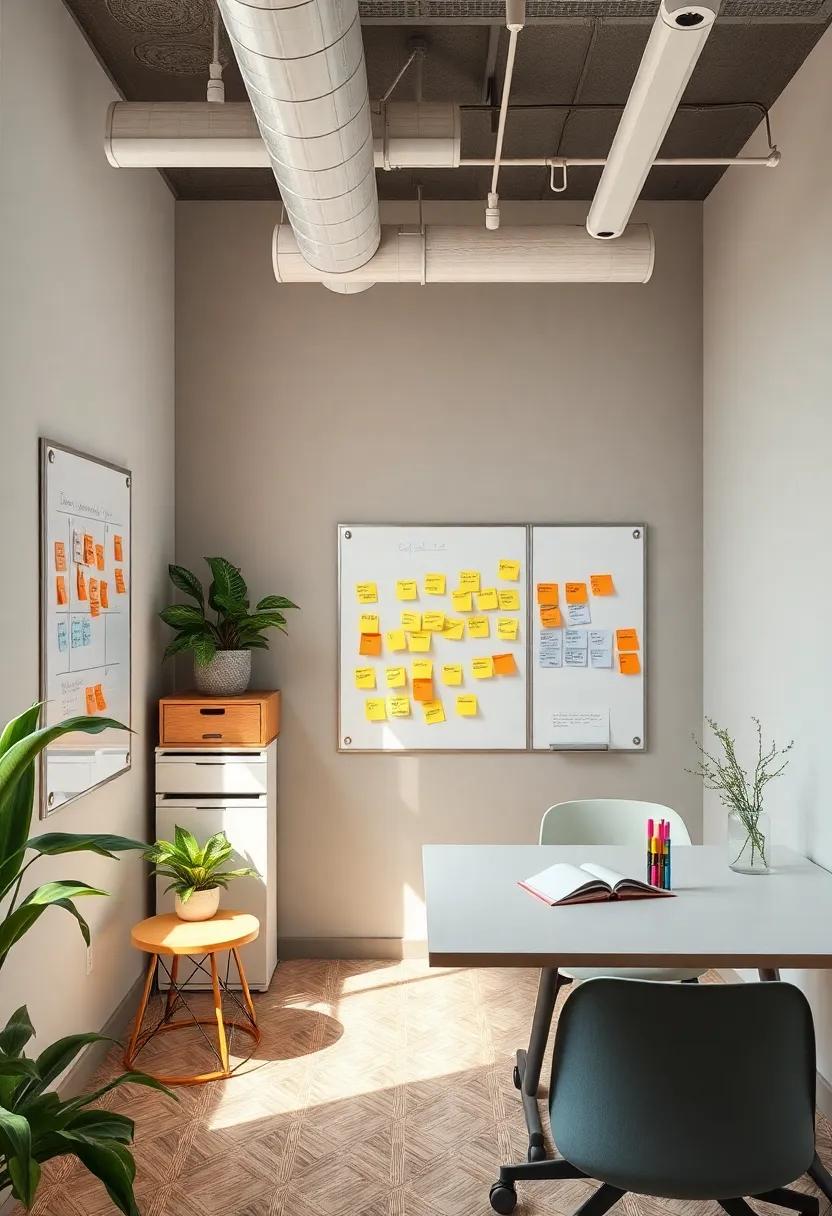 Design a‍ Collaborative ‍Corner: Set up a space for brainstorming sessions with ⁣whiteboards, sticky notes, and colorful ‌markers to encourage teamwork
