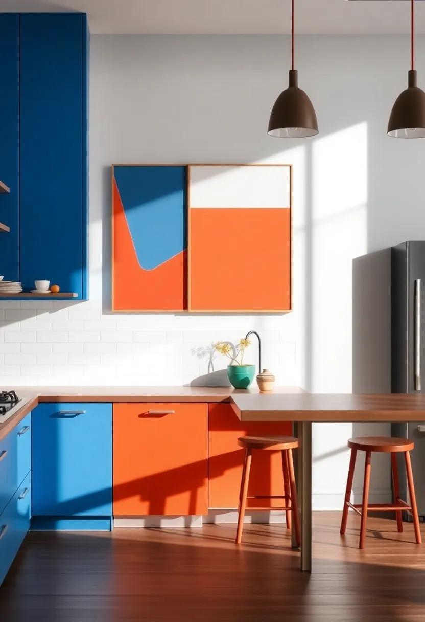 color Blocked Art Panels: Use ‍bold color blocking techniques in your wall art to establish a vibrant atmosphere that ‌energizes the cooking space