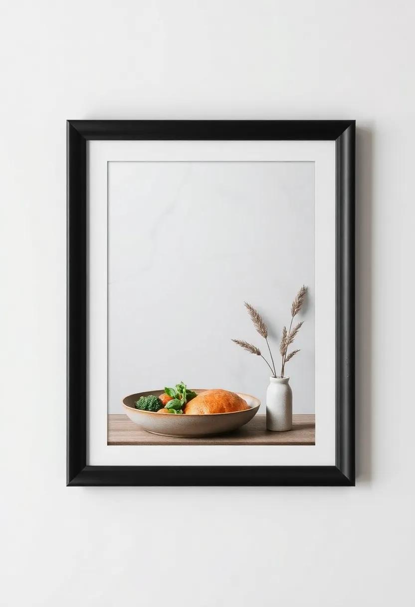 Framed Food Photography: Showcase stunning food photography in stylish frames, elevating the aesthetic and inspiring⁤ culinary ⁢experiments
