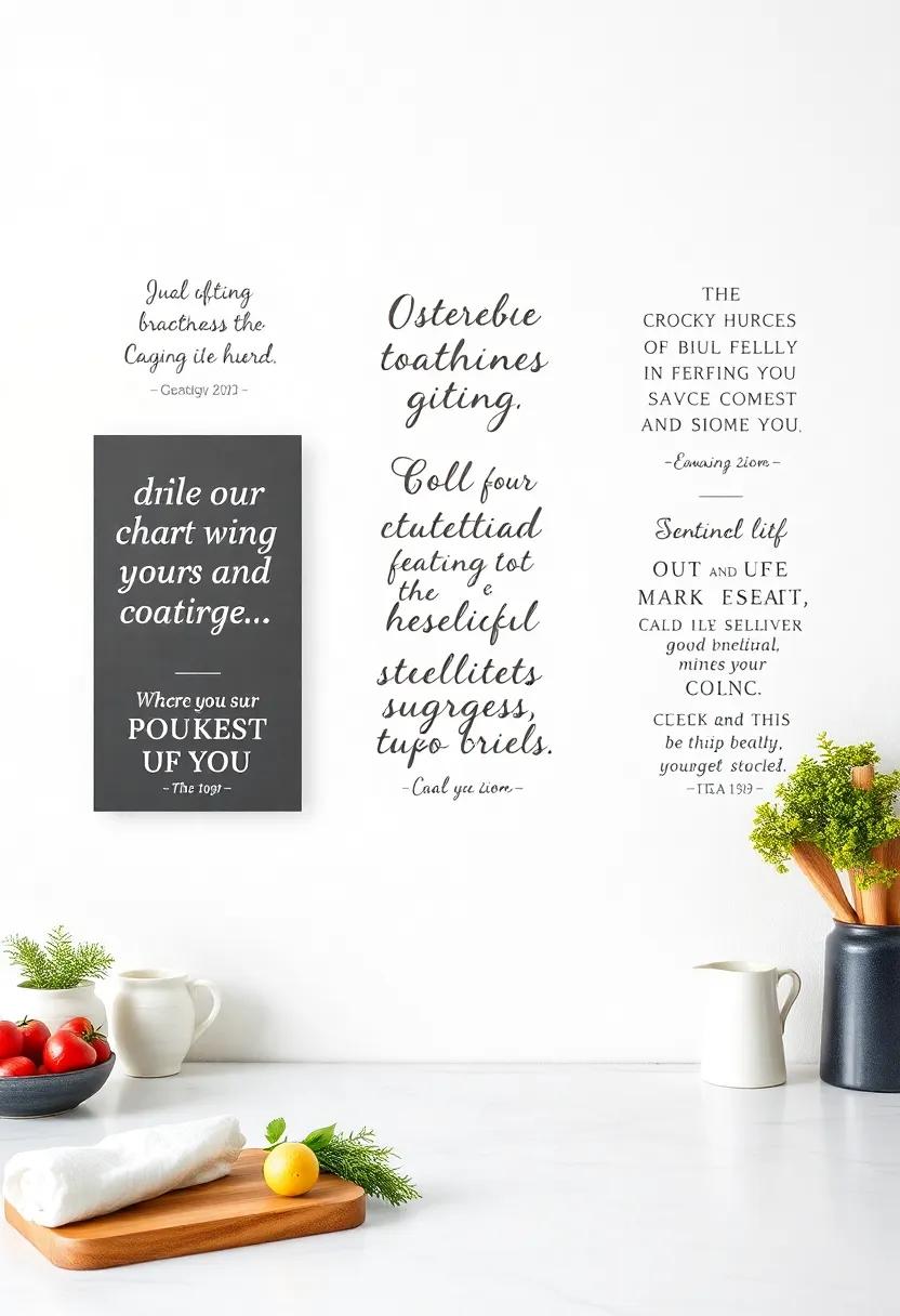 Inspiring Cook's Quotes: Curate‍ a selection of​ inspiring quotes from famous chefs and ⁢home cooks,‌ printed and arranged ‌to​ encourage daily culinary creativity
