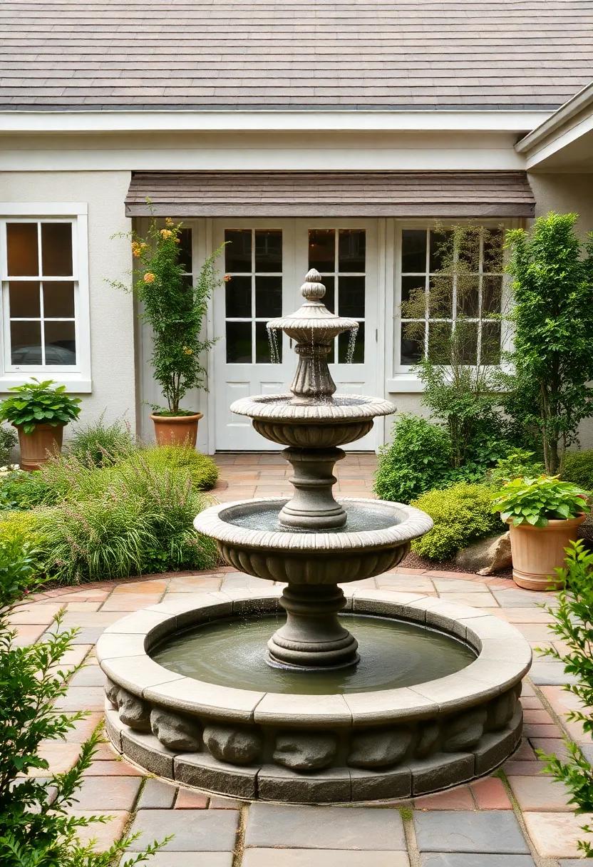 Pair a paved ⁤patio area ‍with a​ bubbling ​urn fountain, bringing elegance and‍ sophistication to ‍your outdoor gatherings