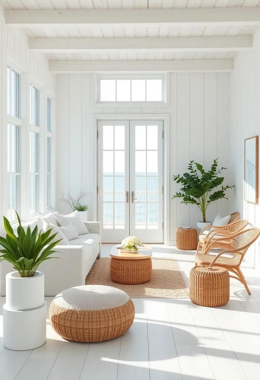 Calm Coastal ‌Vibes: Embrace the breezy ambiance​ of a seaside home featuring whitewashed wood and pale blues,⁢ where simple ⁢decor imbues a sense of tranquility and effortless elegance