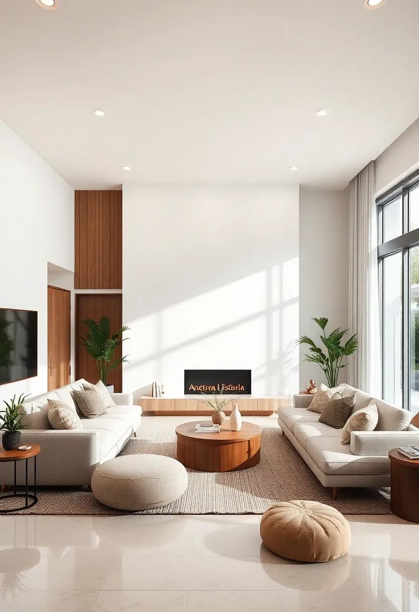 Cozy Minimalism: Step into a family room that balances open space with​ cozy corners, where minimalist design creates an inviting⁢ atmosphere perfect for⁣ family gatherings and relaxation
