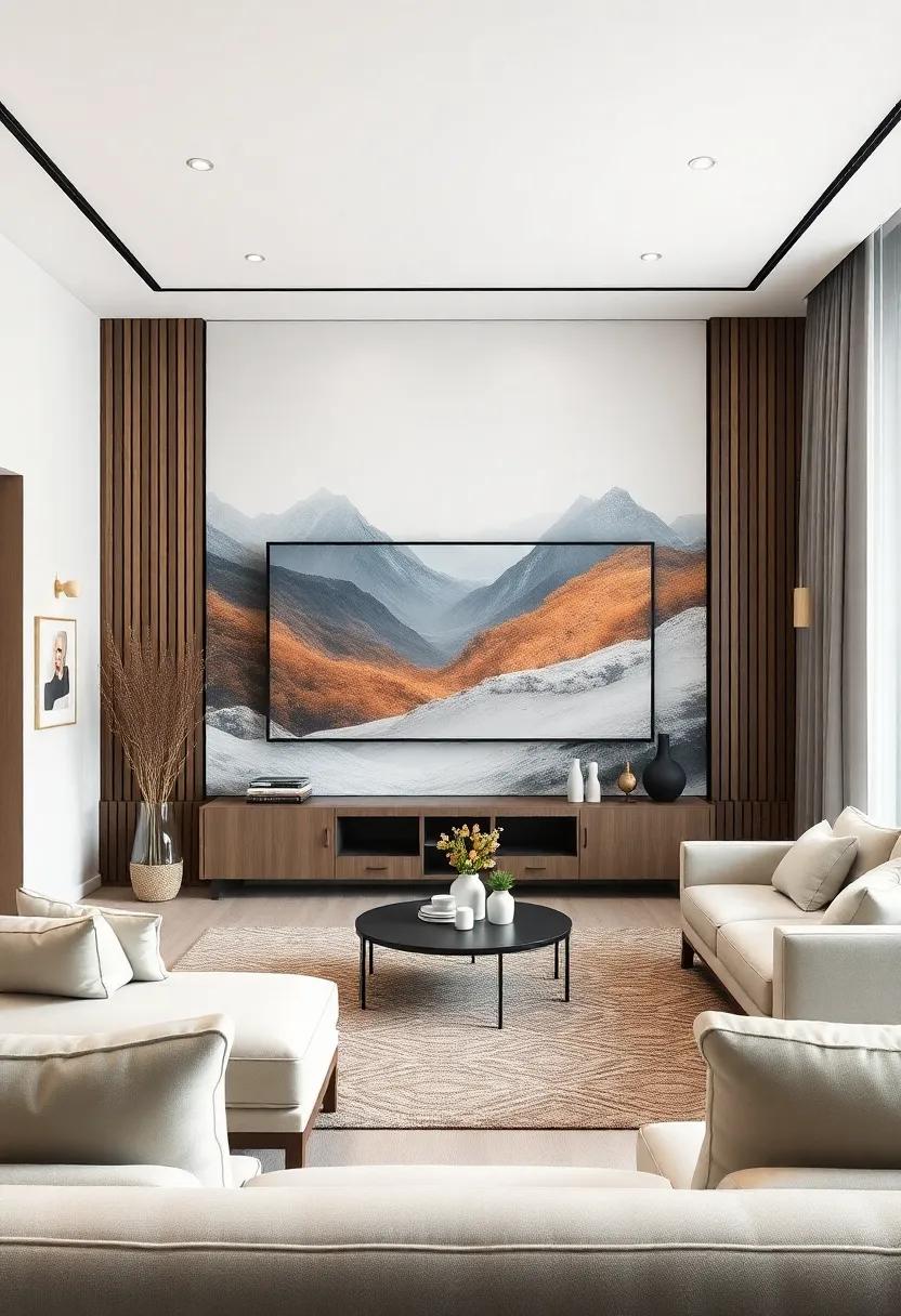 Artwork Display: Integrate framed artwork or modern murals that reflect your taste, providing a ⁤striking visual contrast to the technology in the room