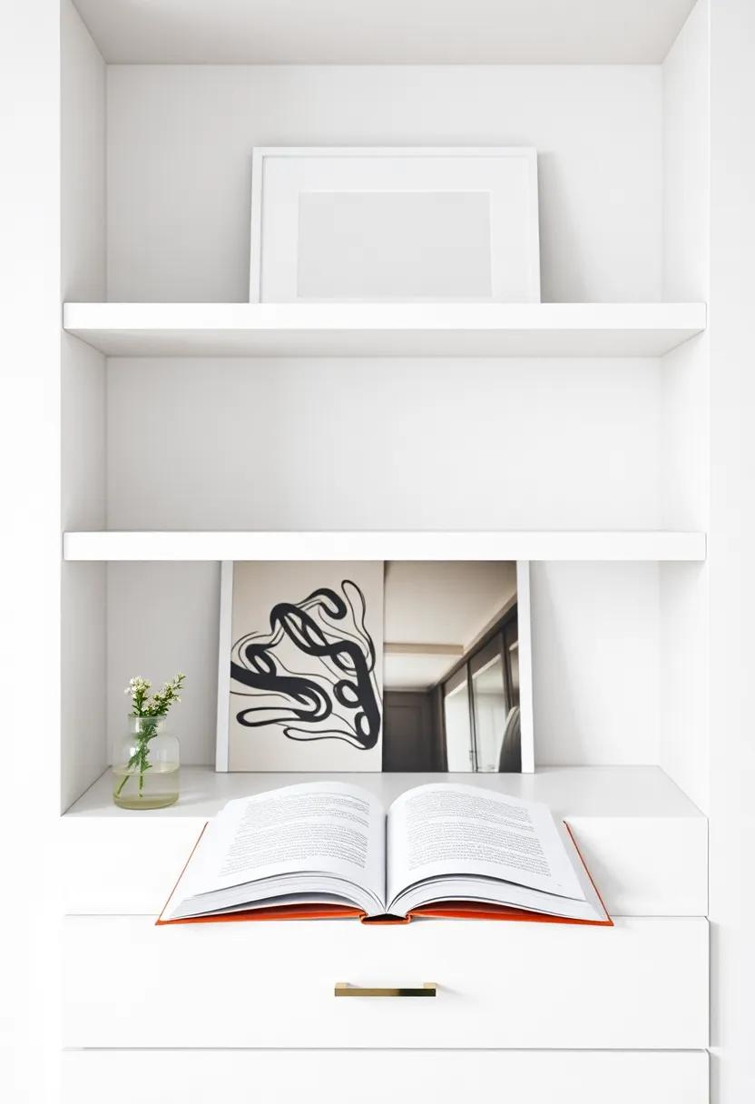 Utilize an oversized‍ art book ​as a statement piece, displaying it⁢ open on your shelf for an artistic touch