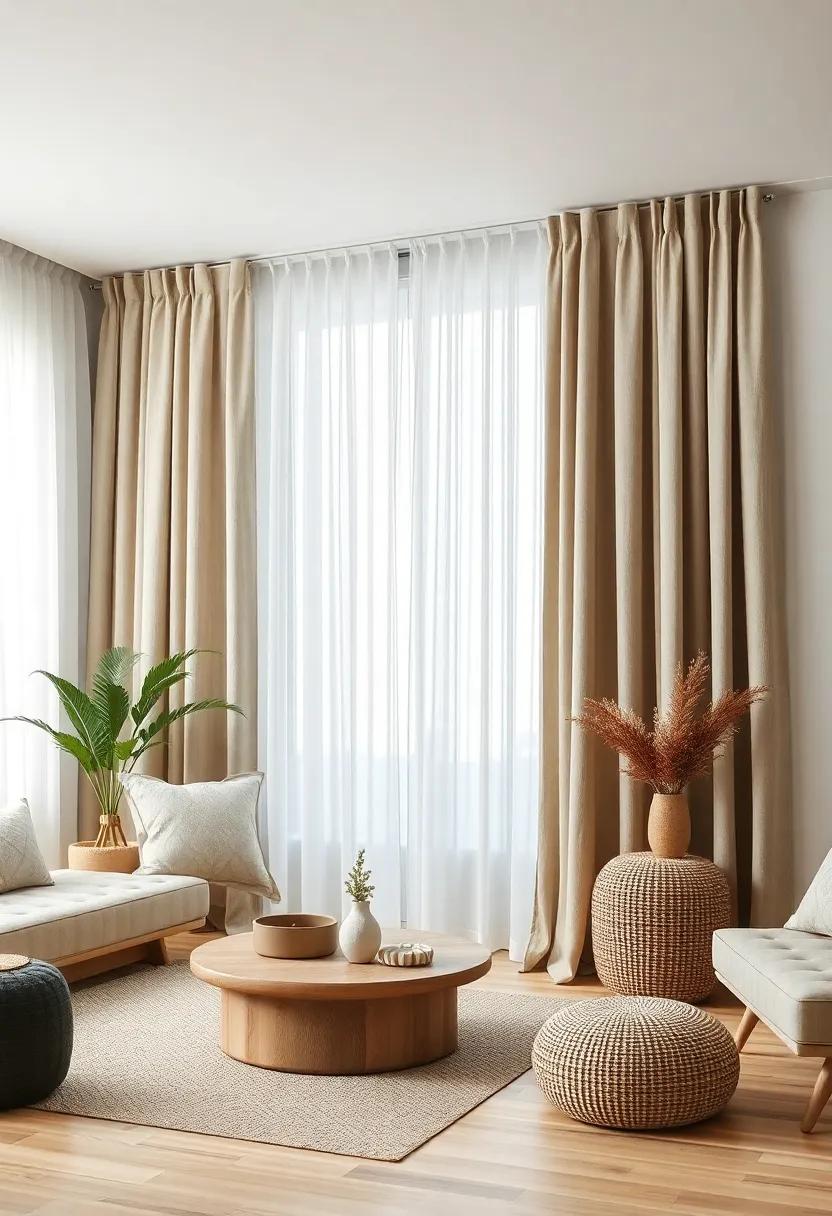 Textured Curtains: Layer ​with sheer and heavy drapes to⁢ control light while adding depth and ​warmth