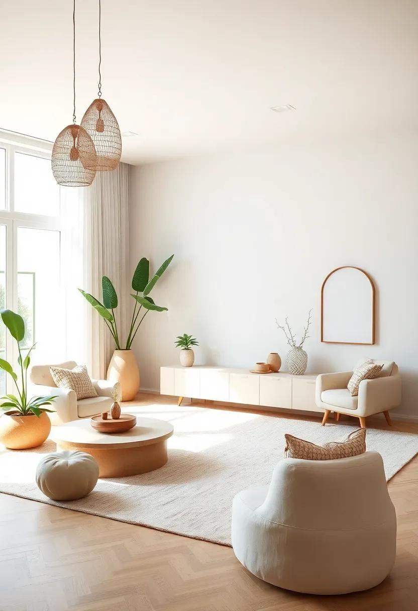 Organic Shapes:​ Select furniture and decor with rounded edges and‍ sculptural forms to create a soft and inviting atmosphere
