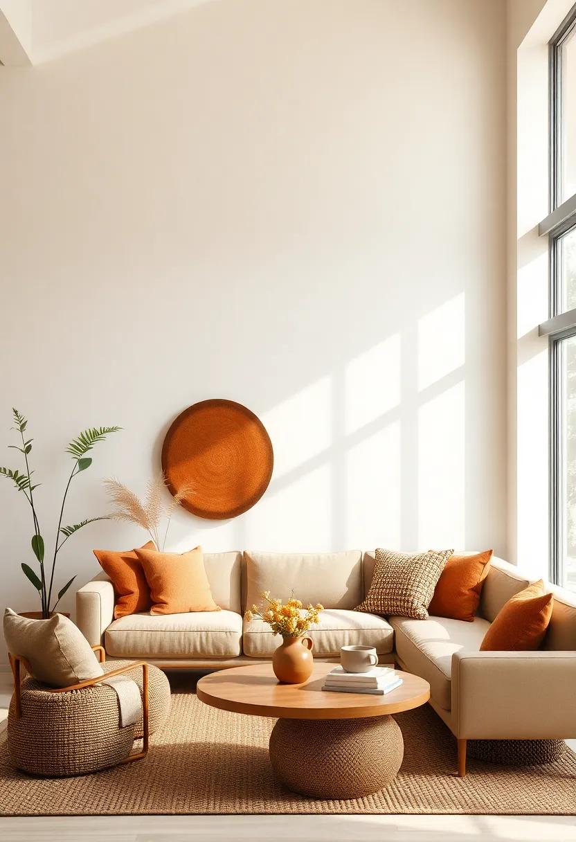Earthy Tones in Artwork: ⁢Choose art that features⁣ natural landscapes‍ or abstract forms ​in warm, earthy⁢ hues