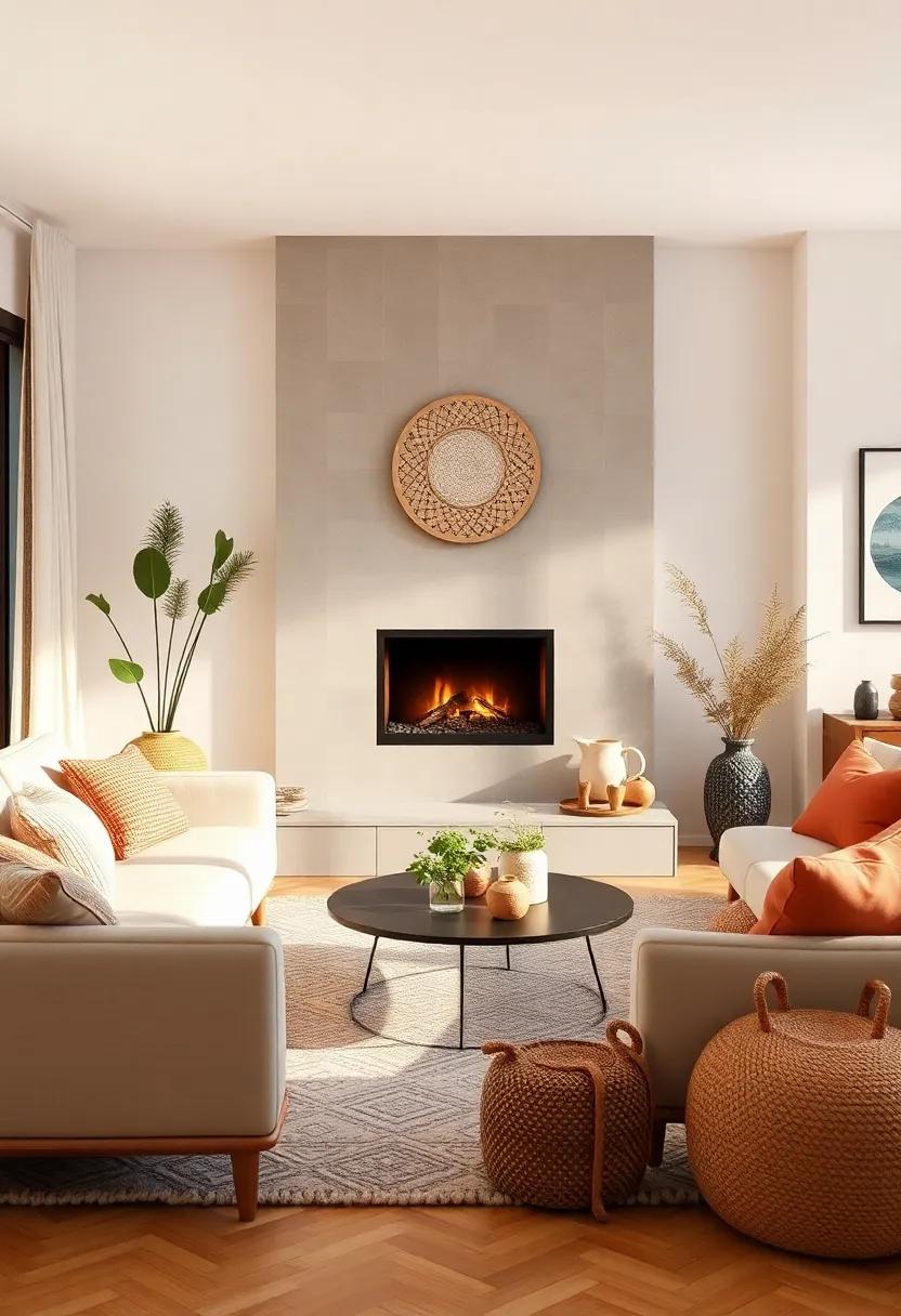 Cozy Fire Element: ⁢Incorporate a ‌fireplace or ⁤a stylish ​electric heater to enhance warmth and provide a focal point for ‌gatherings