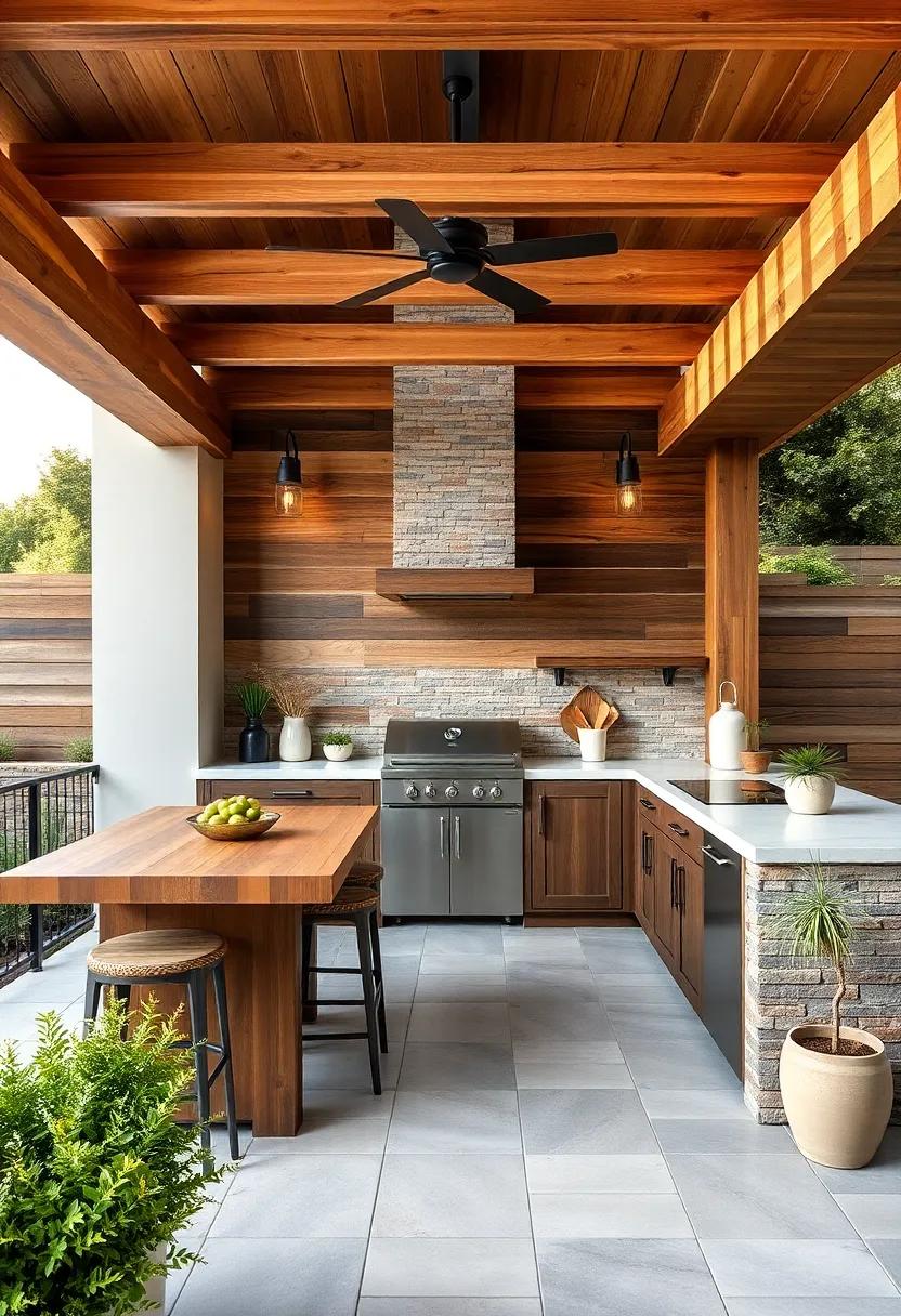 Blending Modern and Rustic‍ Elements for a Unique Outdoor Aesthetic