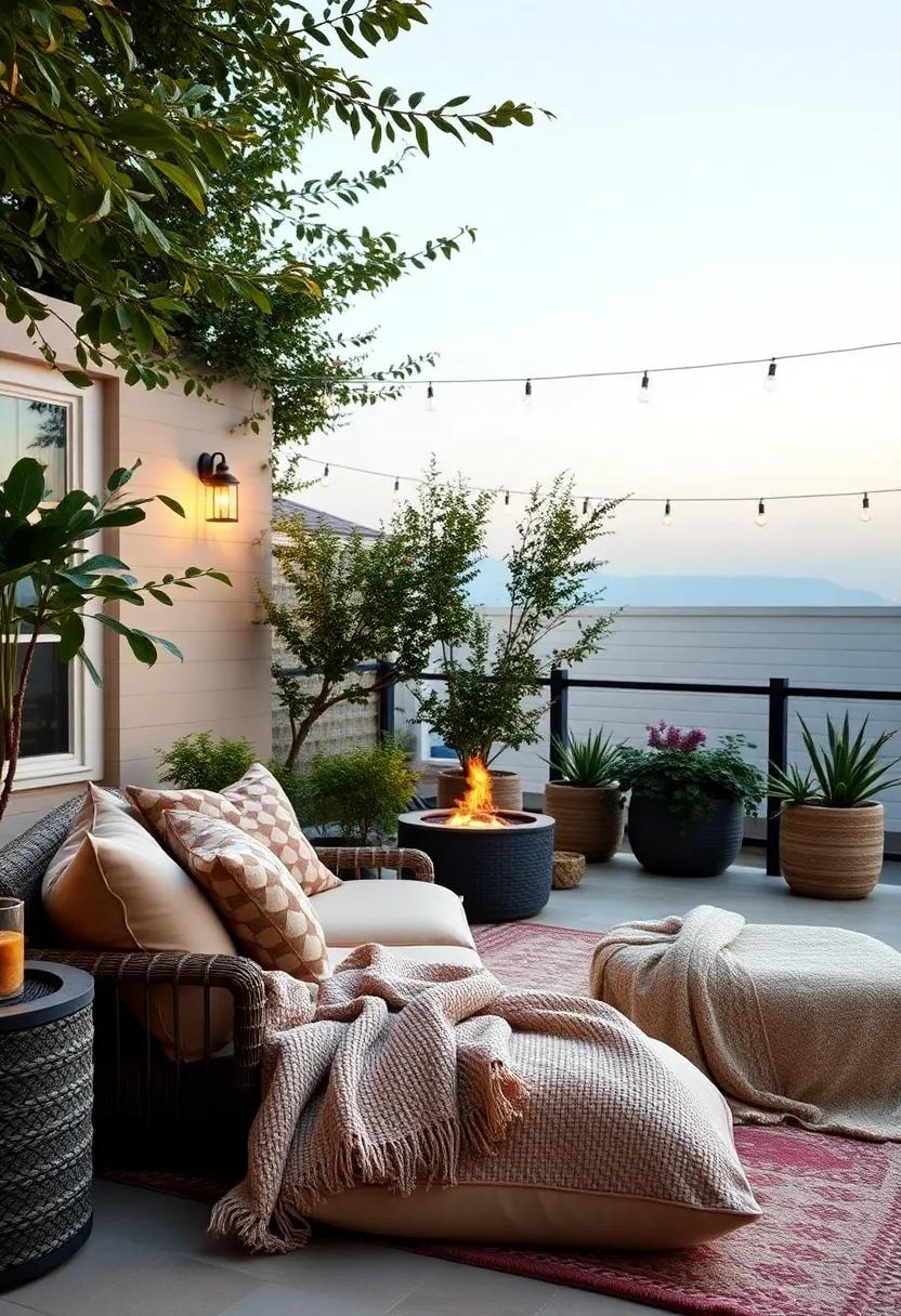 Outdoor Movie Nights: cozy up your patio for movie nights with oversized cushions and soft throws for the perfect outdoor cinema experience