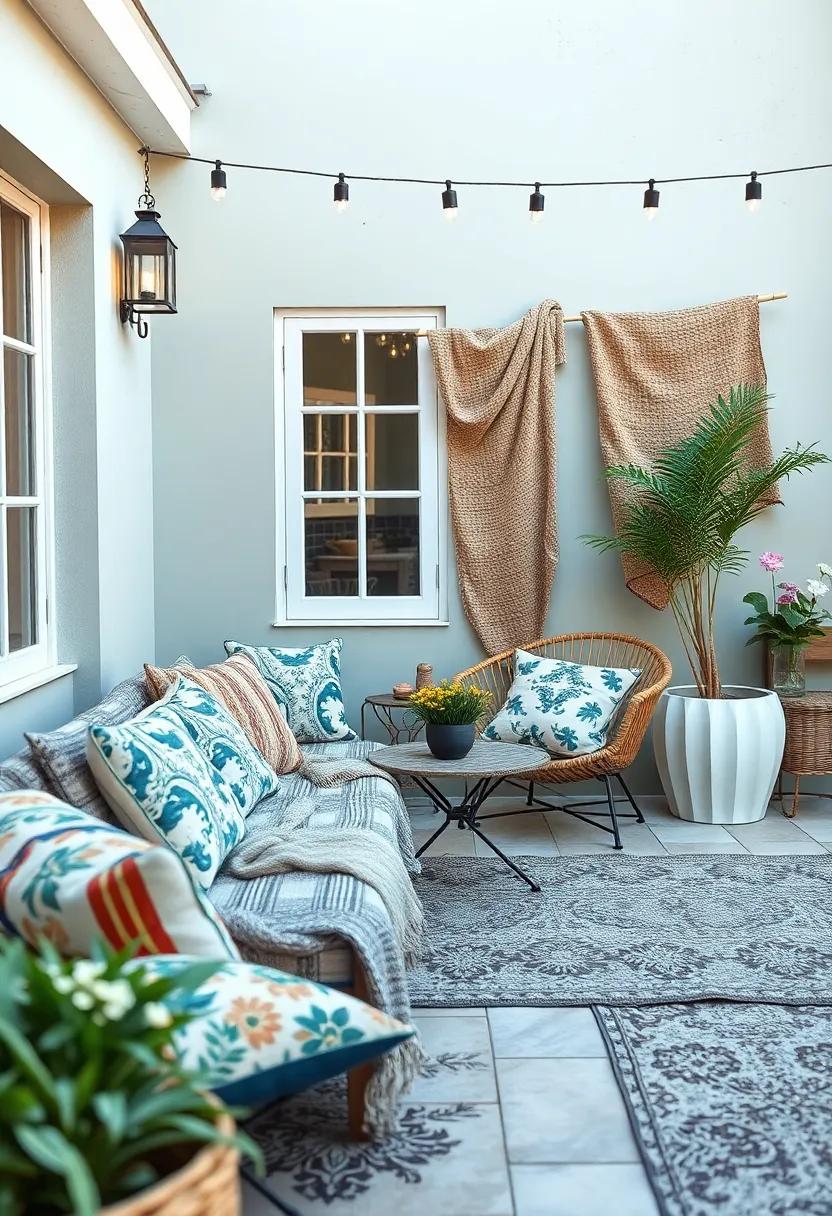 Vintage Vibes: Embrace vintage charm with retro prints and antique-style throws that add personality to your outdoor space