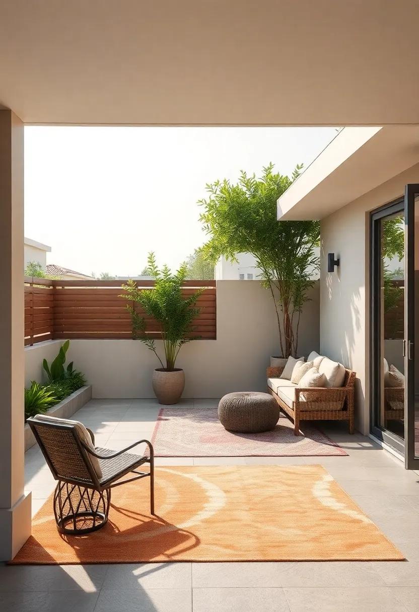 Innovative Use of Rugs and Textiles to Define Outdoor Living Areas