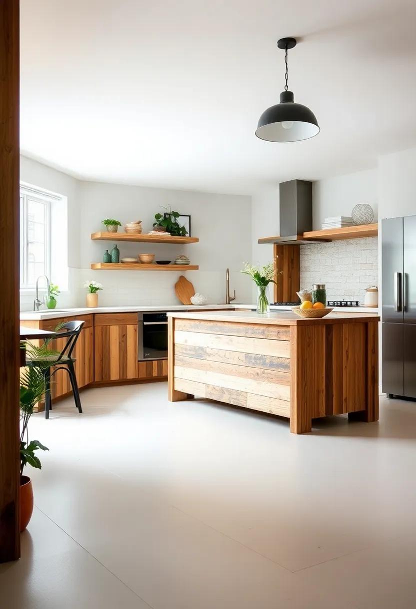 Reclaimed Pallet Charm:‌ Use reclaimed pallets to design a rustic kitchen island with eco-friendly flair,⁢ ensuring ‍your space⁤ is sustainable and stylish