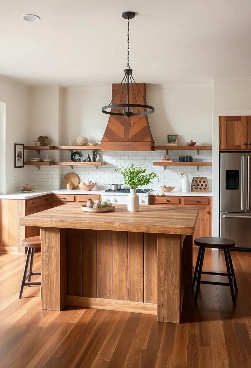 Weathered Wood Wonder: Embrace the beauty of timelessness with a rustic kitchen ‌island crafted from‍ reclaimed barn wood, ⁣adding warmth and character‌ to your space