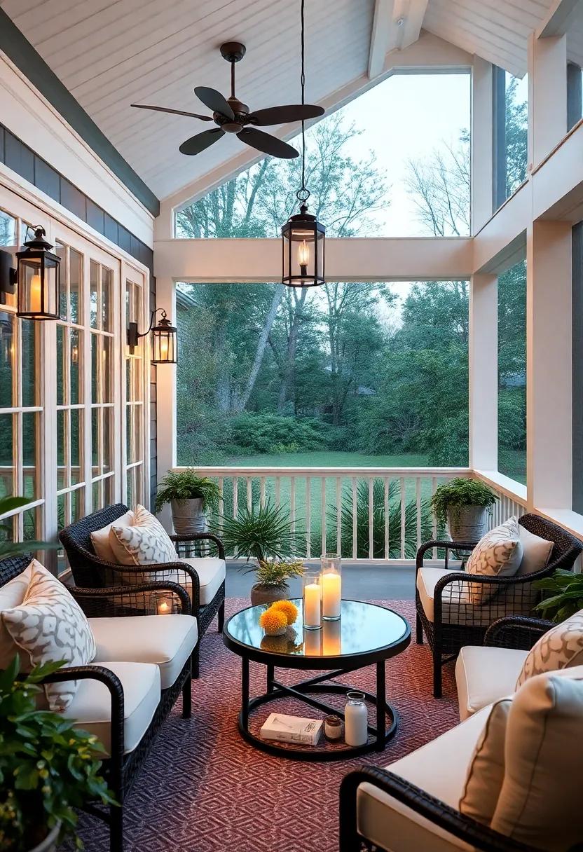 Elegant​ Evening Retreat: Curate a sophisticated atmosphere with elegant lanterns, soft lighting, and plush ⁤seating for enjoying an ‍evening cocktail or two