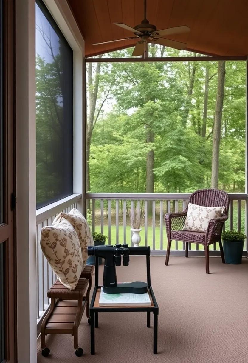 Nature Observation Point:‍ Create a cozy birdwatching ‍area with binoculars, a ⁣bird identification book, and a comfortable binocular-holding ‌seat