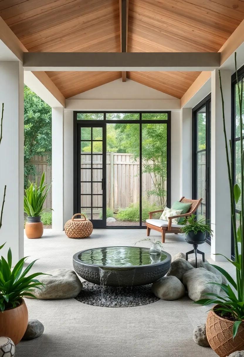 Zen Garden Escape: Design ‌a tranquil space with minimal ⁤decor,bamboo ⁢accents,and⁣ flowing water features for ​meditation and⁣ peaceful retreats