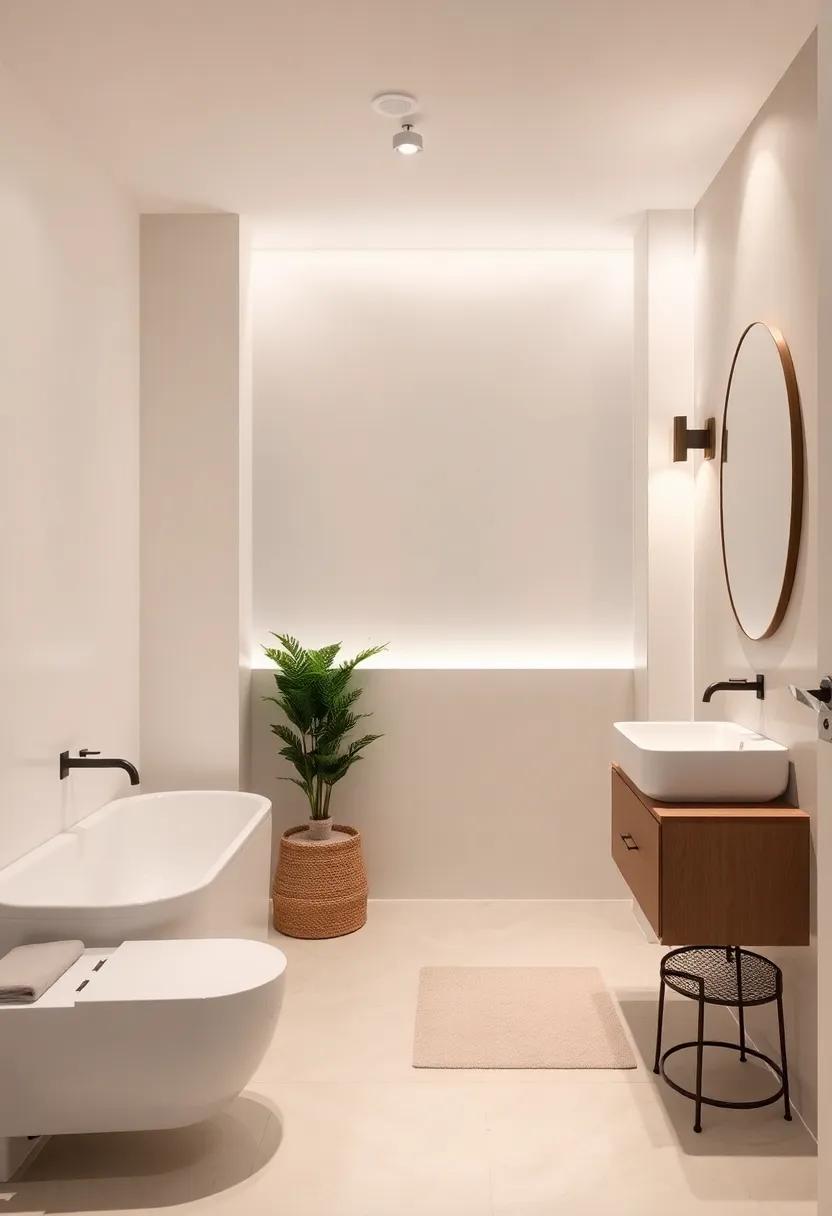 The Subtle Art‍ of Accent Lighting in Neutral Bathroom Designs