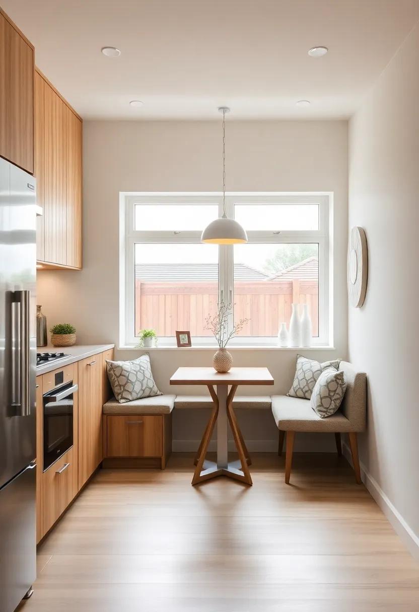Incorporate a compact breakfast nook​ with built-in​ seating to ‌maximize ⁤both space and ⁣comfort
