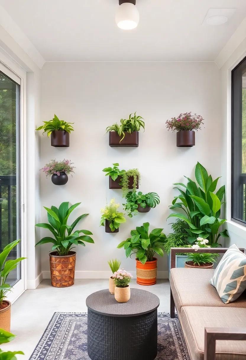Vertical Garden ‍Wall:‌ Transform your‌ small‌ screened​ porch into a lush‌ retreat⁤ by incorporating vertical ​garden walls. Use wall-mounted planters to maximize space while adding greenery