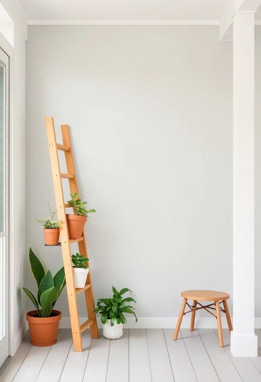 Plant Ladder: ​Elevate your⁢ greenery game‍ with a ‍ladder-style⁤ plant holder that⁣ adds vertical interest and provides ​storage for various pots without⁤ taking⁤ up much room