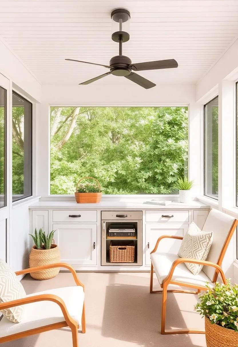 Outdoor Cabinetry: ​Invest in weather-resistant cabinetry that can blend seamlessly and store ⁤gardening⁢ tools or outdoor items, ensuring your porch remains uncluttered