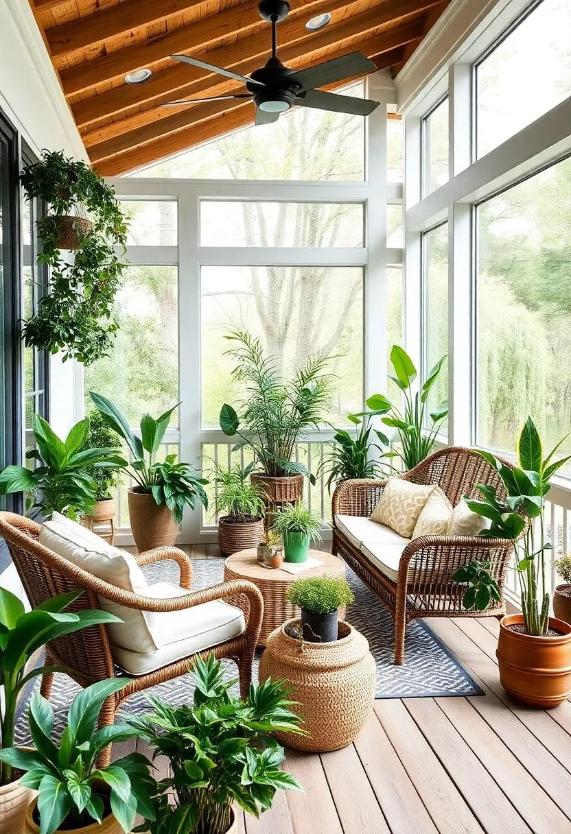 nature-Centric Furniture: Opt for⁣ furniture​ made from natural materials like wicker ⁢or reclaimed wood to maintain ‍a ⁢harmonious connection with the⁤ outdoors