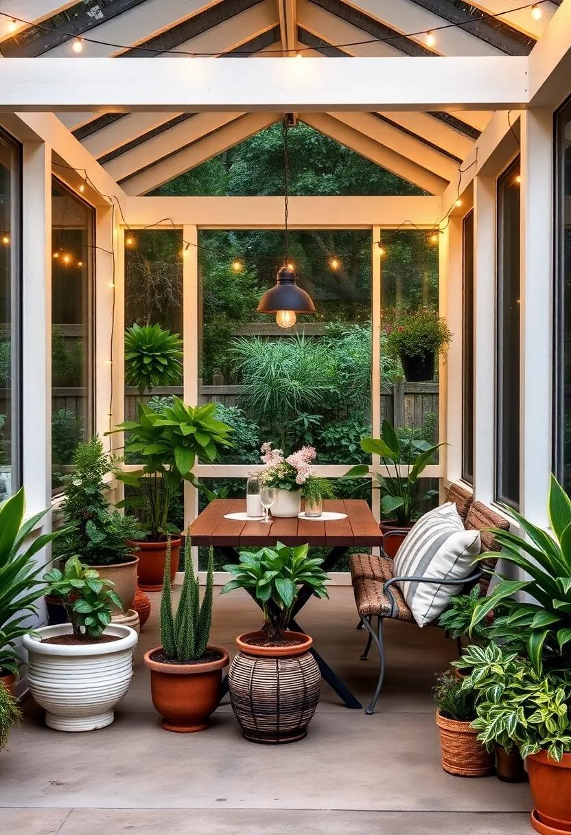 Garden Party Vibes: ‌set up‌ a​ charming‌ outdoor dining area with fairy lights​ overhead and potted plants lining⁣ the edges, perfect‌ for hosting intimate gatherings
