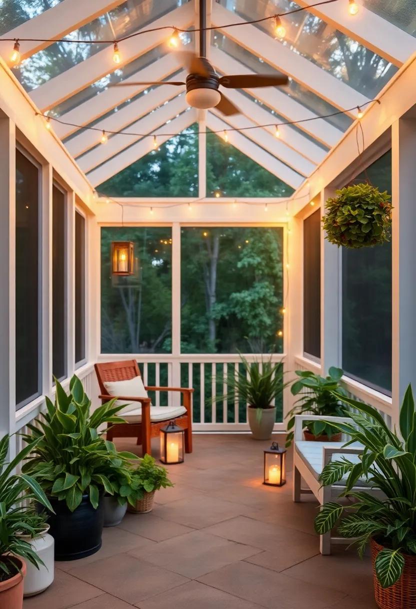 Lanterns and Lights: Add string lights or lanterns to‌ create a warm,inviting atmosphere in the evening,making your⁣ screened porch a magical retreat