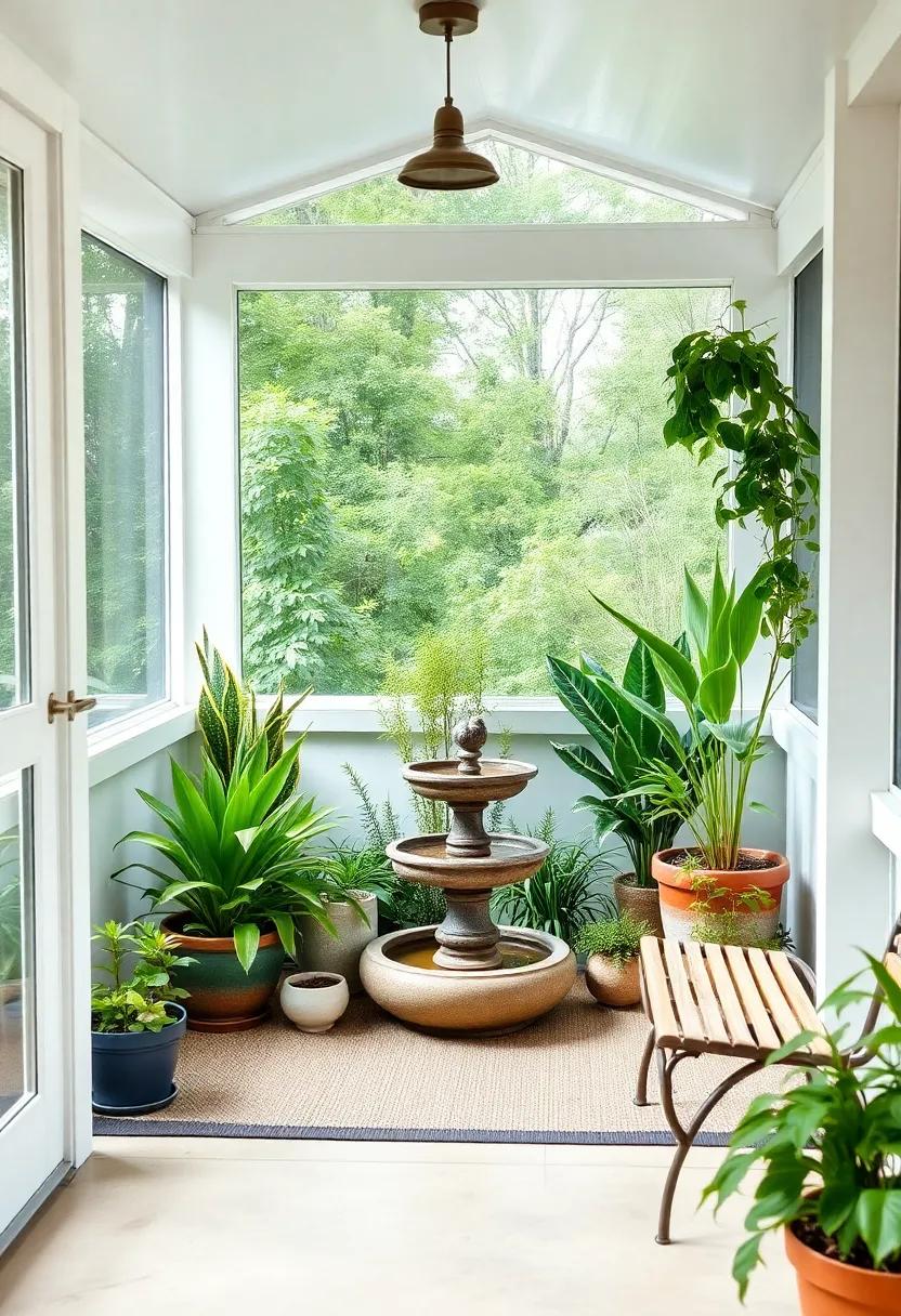 Zen Space: Arrange a small‌ water feature ⁤or a birdbath amidst your plants to create a tranquil⁣ zen space that encourages mindfulness and relaxation