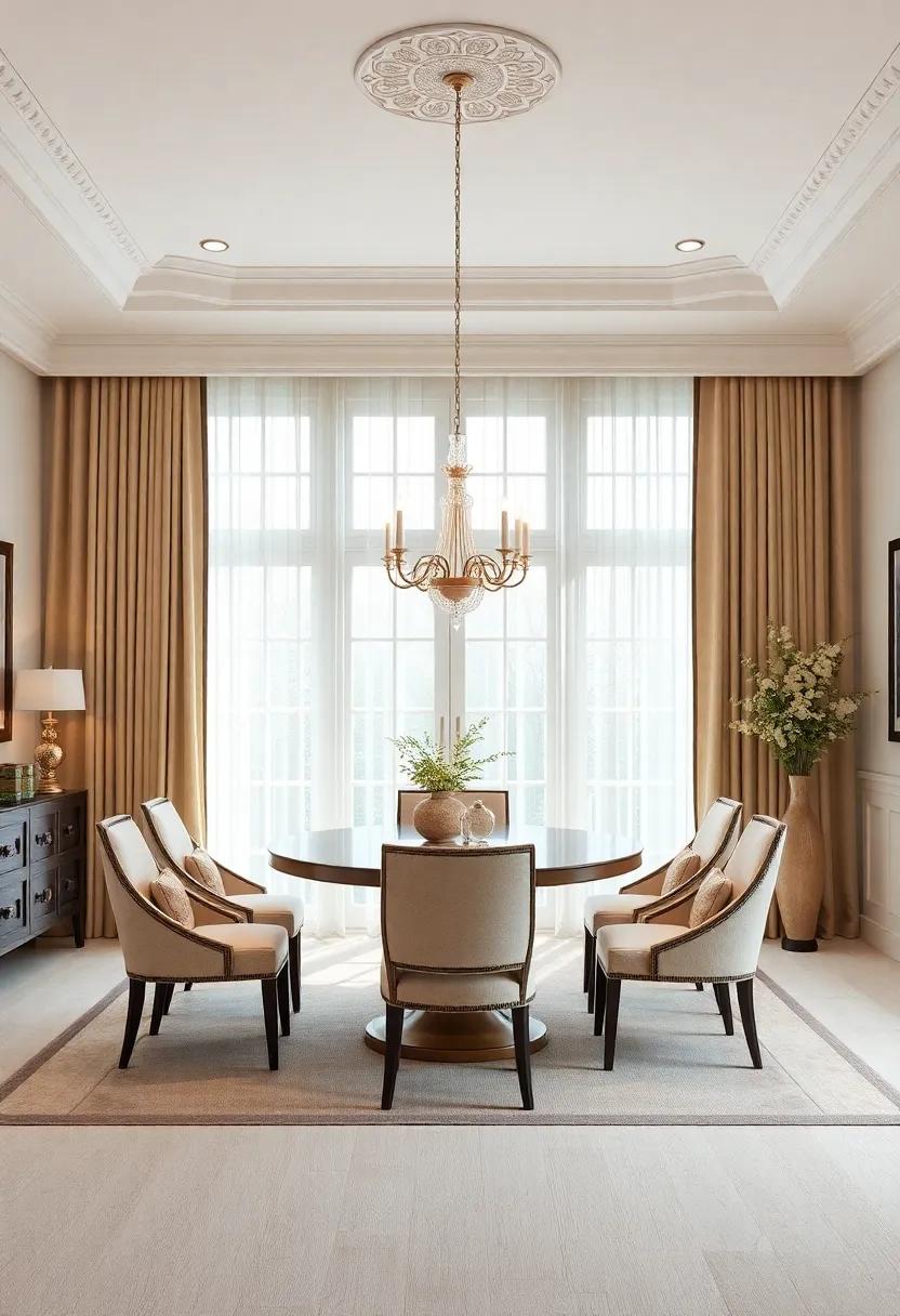 Luxurious⁢ Fabrics for‍ Upholstery and ‌Drapery in Dining rooms