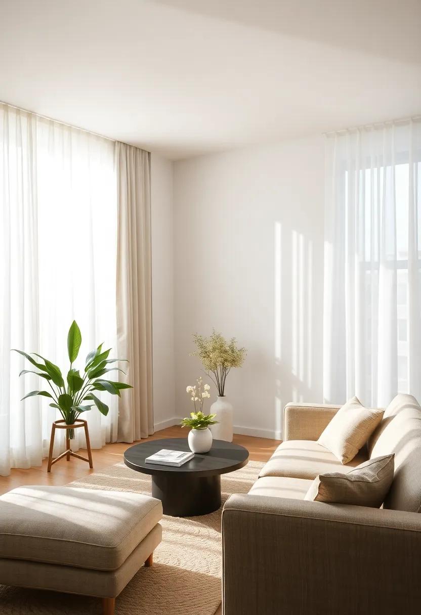 Sheer ⁤Elegance: Light⁢ and airy sheer curtains that bring a sense of openness while gently diffusing sunlight, creating a bright and inviting atmosphere
