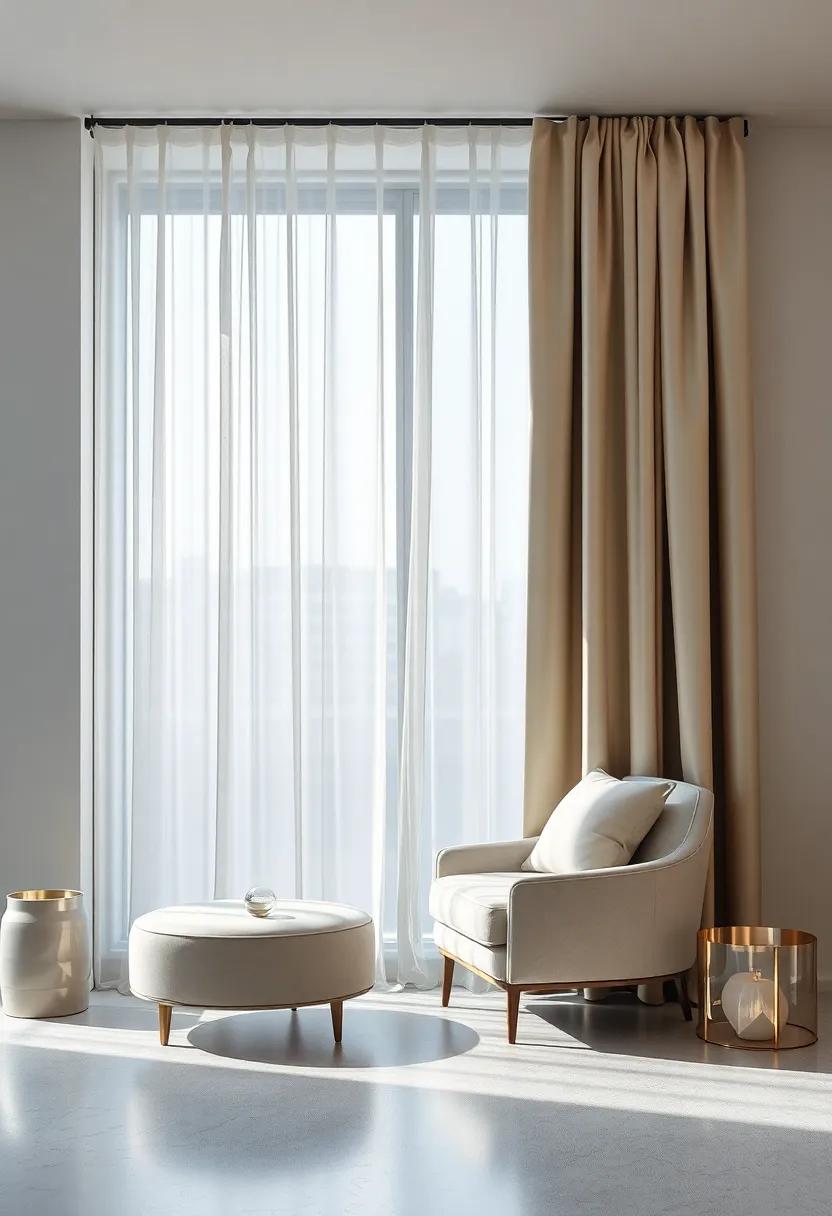 Luxurious Silk: Sumptuous silk curtains that drape beautifully and reflect light, making your living room feel ⁣like a high-end ⁤retreat