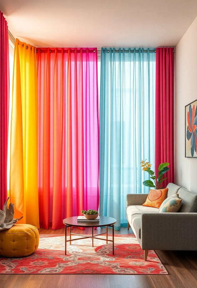 Festival ‍of colors: Vibrantly colored curtains that inject energy and personality into your ‌space,‌ ideal for those who aren’t afraid to express themselves