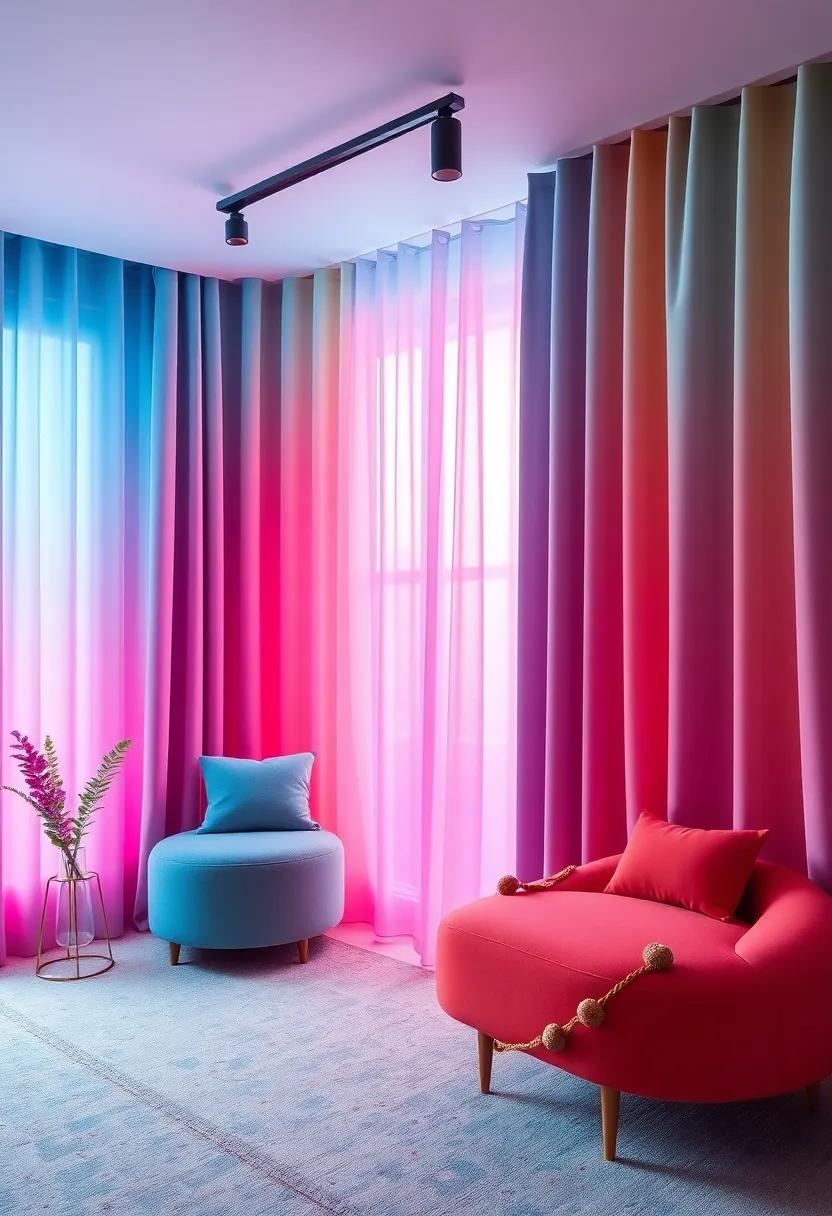 Ombre Gradients: curtains that ⁢transition from one color to another, introducing a playful and artistic​ element to your decor