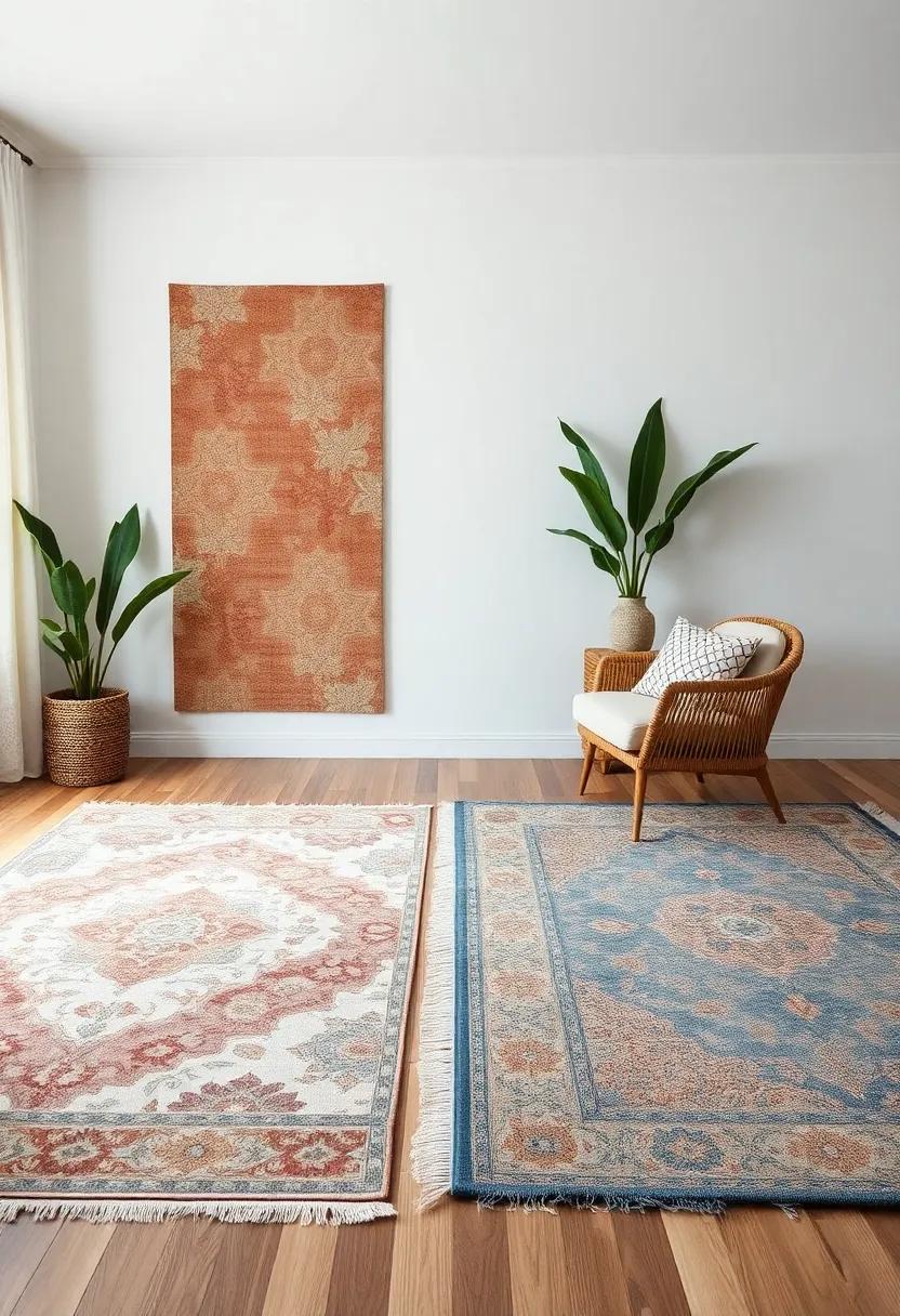 Mix and ​Match Patterns: ⁤Embrace⁣ various patterns—floral, geometric, and paisley—by combining rugs of different designs​ to create a visually stimulating space