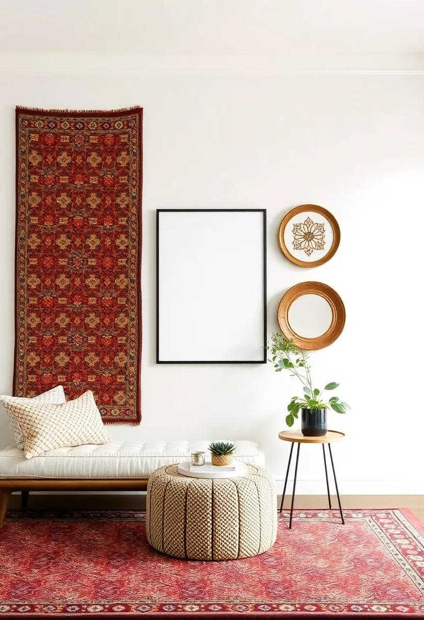 Create a Gallery Wall: Utilize a rug as ⁤a backdrop for⁢ framed art or ⁤mirrors, transforming the ⁣wall into an eye-catching display