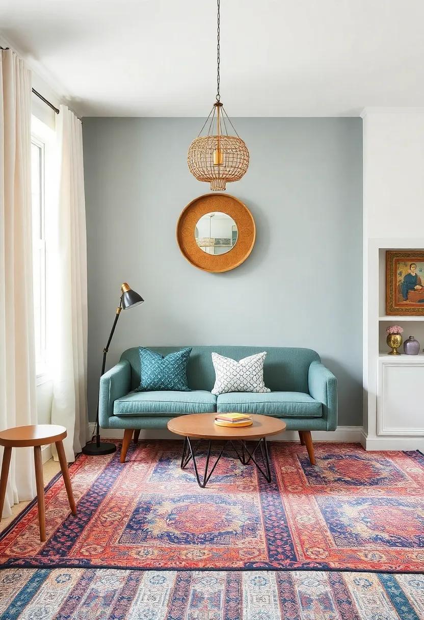 Create Layering Harmony: ⁣When layering rugs, ensure the top rug's colors or patterns echo or contrast‍ beautifully with the underlying ⁣rug ⁣for a cohesive look